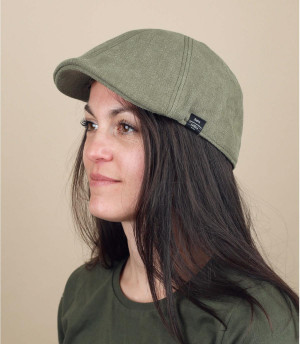 berretto di cotone verde anatre Biduri Cap camo green